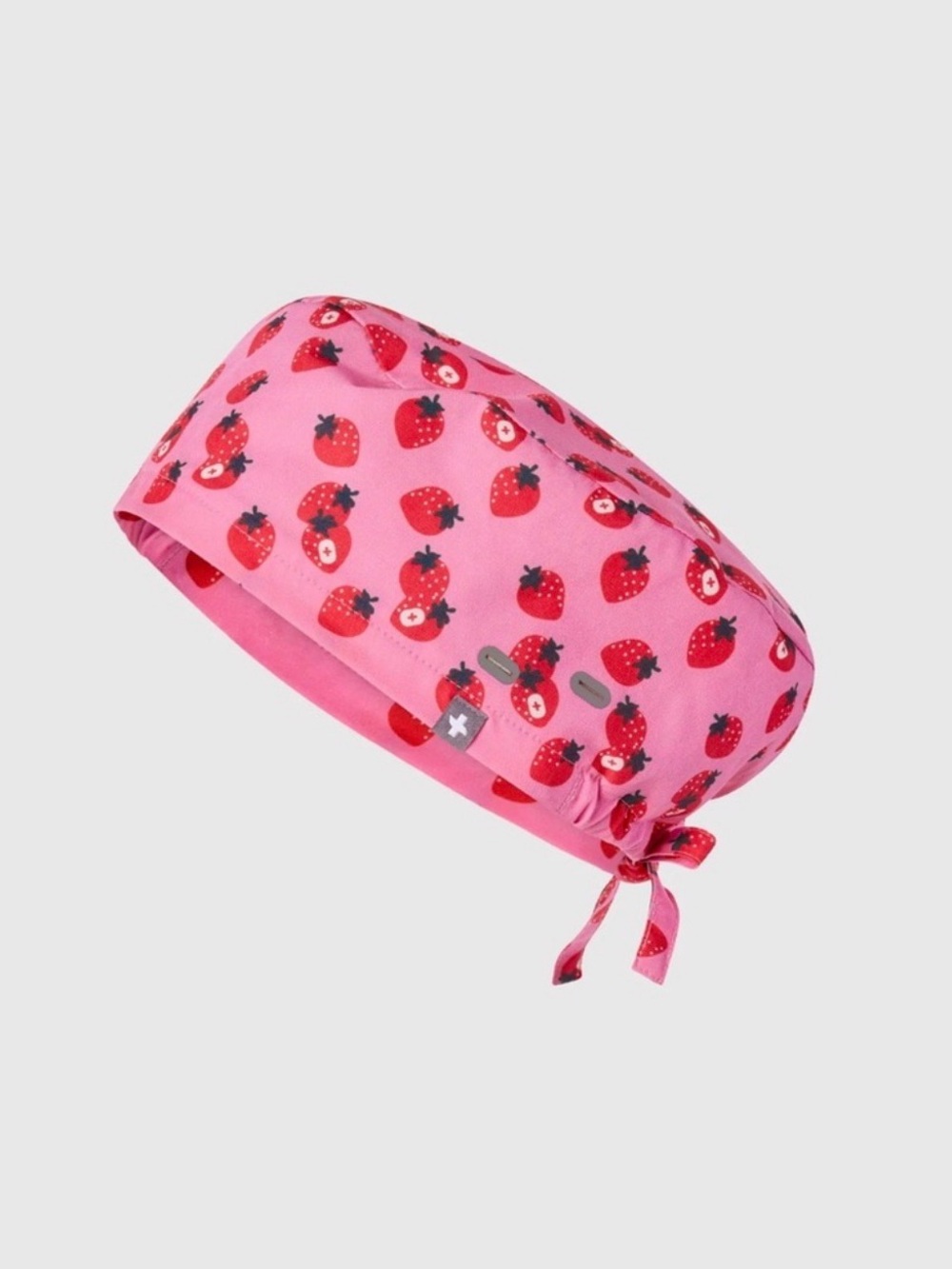 Figs Sunrise Pink & Red Strawberry Print Scrub Cap Cover New With Tags
